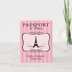 Sweet 16th Passport Invitation