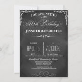 Sweet 16th Trendy Birthday Party Invitation Kaart (Voorkant)