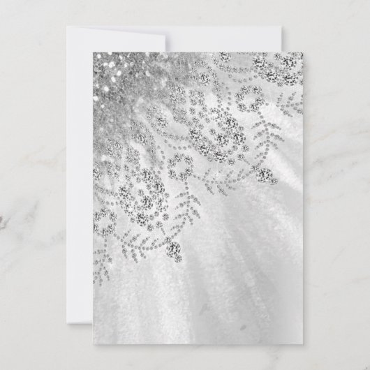 Sweet 16th Vrijgezellenfeest Silver Royal Grey Dre Kaart (Achterkant)
