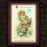 Sweet 1908 Floral Girl Verjaardag Poster