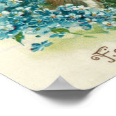 Sweet  1908 Floral Girl Verjaardag Poster (Hoek)