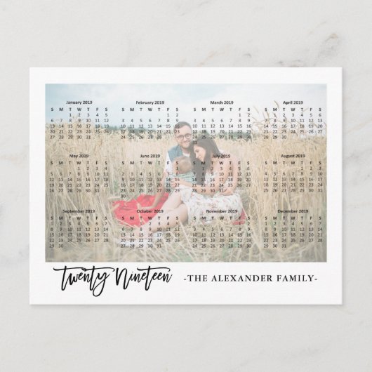 Sweet 2019 Fotokalender Briefkaart (Voorkant)