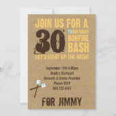 Sweet 30th Birthday Bonfire-uitvindingen Kaart (Achterkant)