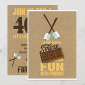 Sweet 40th Birthday Bonfire-uitvindingen Kaart (Voorkant / Achterkant)