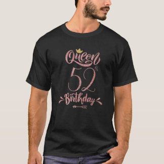 Sweet 52th Birthday Women Queen Crown 52 Year Old T-shirt
