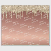 Sweet 60e Roos Gold Birthday Driving Cadeaupapier (Vlak)