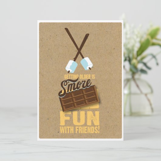 Sweet 60th Birthday Bonfire-uitvindingen Kaart (Staand voorkant)