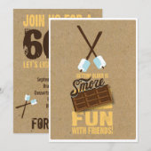 Sweet 60th Birthday Bonfire-uitvindingen Kaart (Voorkant / Achterkant)