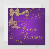 Sweet 61-16-jarige goudsterren Paars Kaart (Voorkant)