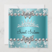 Sweet 61-16-partijen Blauwgroen blauwe parelvlinde Kaart (Voorkant)