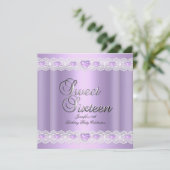 Sweet 61 16-partijenLila Zilveren Kaart (Staand voorkant)