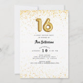 Sweet 61 16e Confetti Birthday Party Kaart (Achterkant)