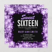 Sweet 61-partij Mousserend Licht Paars Kaart (Voorkant / Achterkant)