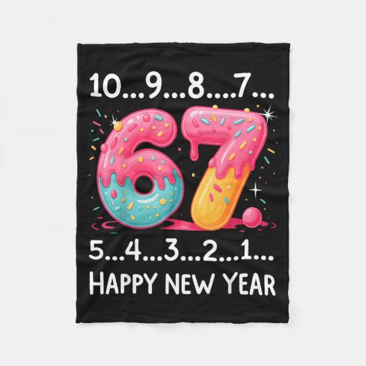 Sweet 67 New Year Countdown 2026 Funny Happy New Y Fleece Deken (Voorkant)