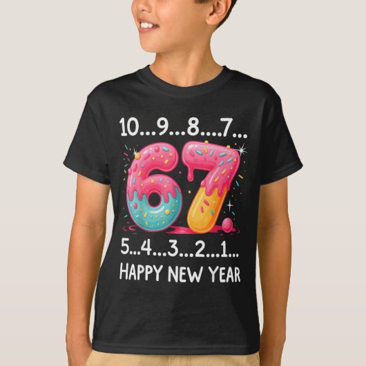 Sweet 67 New Year Countdown 2026 Funny Happy New Y T-shirt (Voorkant)
