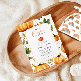 Sweet A Little Pumpkin Autumn Leaves Baby shower Kaart