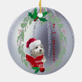 Sweet Aanpassen - Westie Puppys 1 Kerstmis Keramisch Ornament (Achterkant)