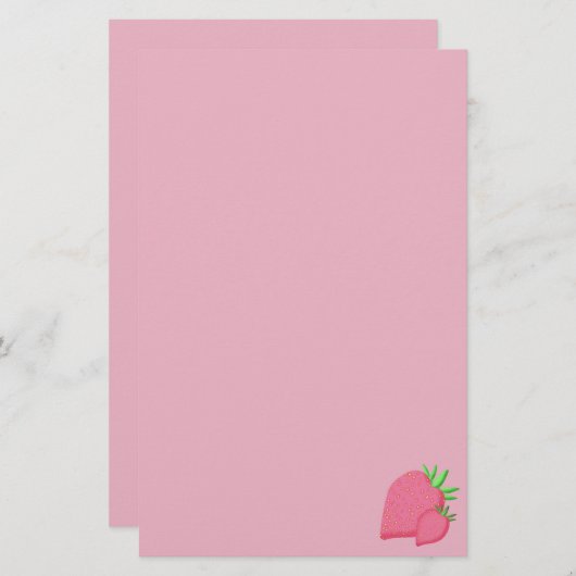 Sweet aardbei briefpapier (Voorkant / Achterkant)