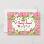 Sweet, aardbei Dank je kaarten (Achterkant)