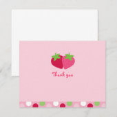 Sweet aardbei Dank je wel dat je kaarten hebt geno Notitiekaartje (Voorkant / Achterkant)