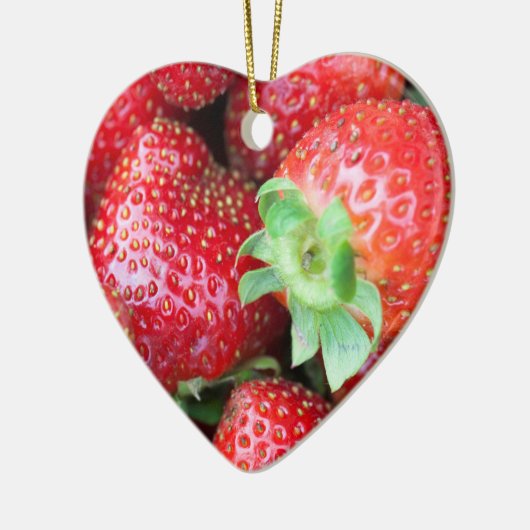 Sweet aardbei keramisch ornament (Links)