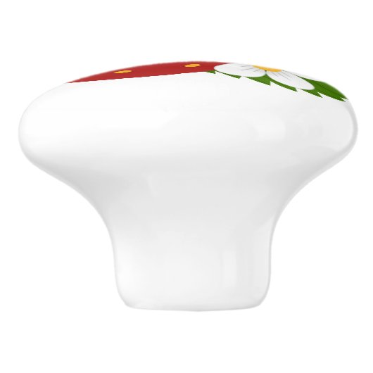 Sweet aardbei keramische knop (Zijkant)