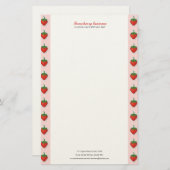 Sweet aardbei - op maat gemaakt en aanpasbaar briefpapier (Voorkant / Achterkant)