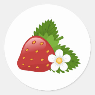 Sweet aardbei ronde sticker