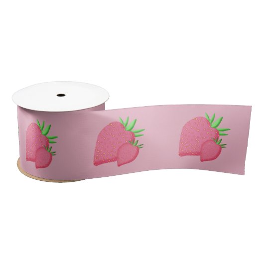 Sweet aardbei satijnen lint (Spoel)