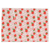 Sweet Aardbeien & Daisies Grote Cadeauzak Groot Cadeauzakje (Achterkant)