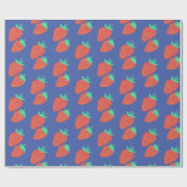 Sweet aardbeien Fruity Fun Pattern Red Cadeaupapier (Vlak)