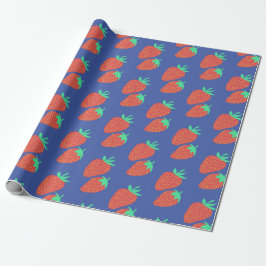 Sweet aardbeien Fruity Fun Pattern Red Cadeaupapier