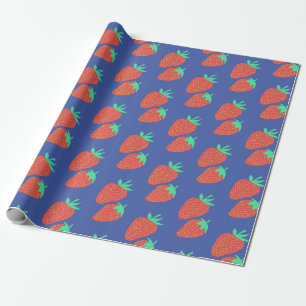 Sweet aardbeien Fruity Fun Pattern Red Cadeaupapier