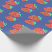 Sweet aardbeien Fruity Fun Pattern Red Cadeaupapier (Hoek)