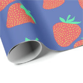 Sweet aardbeien Fruity Fun Pattern Red Cadeaupapier (Rol Hoek)