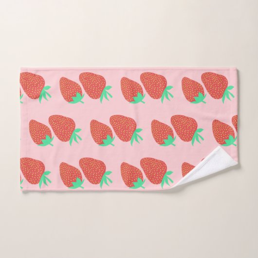 Sweet aardbeien Fruity Pink Bad Handdoek (Handdoek)
