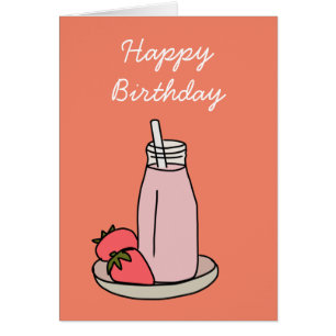 Sweet aardbeienmokshake schattig roze