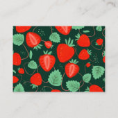 Sweet aardbery Baby shower Diaper Raffle Informatiekaartje (Achterkant)