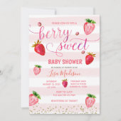 Sweet Aardbery Baby shower Uitnodiging (Voorkant)
