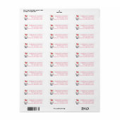 Sweet aardbery Cupcake Return Address Label (Full Sheet)