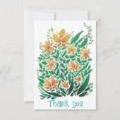 Sweet Abstract Floral Flat Bedankt Card (Voorkant)