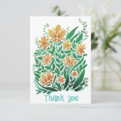 Sweet Abstract Floral Flat Bedankt Card (Staand voorkant)