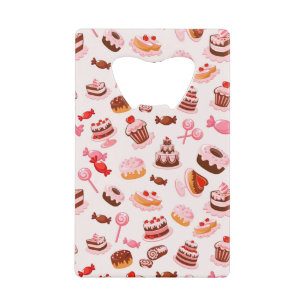 Sweet achtergrond creditkaart flessenopener