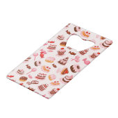 Sweet achtergrond creditkaart flessenopener (Voorkant Gekanteld)