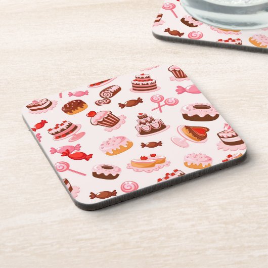 Sweet achtergrond drankjes onderzetter (Linkerzijde)