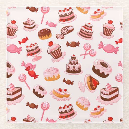 Sweet achtergrond glazen onderzetter (Voorkant)