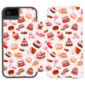 Sweet achtergrond incipio iPhone portemonnee hoesje (Agenda Open)