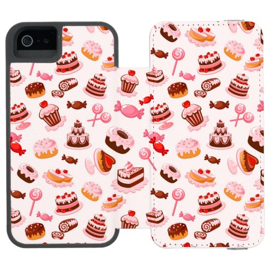 Sweet achtergrond incipio iPhone portemonnee hoesje (Agenda Open)