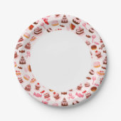 Sweet achtergrond papieren bordje (Voorkant)