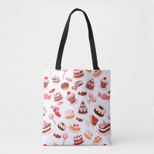 Sweet achtergrond tote bag (Voorkant)